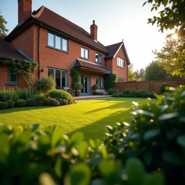 Premium professional photography for 5 Star Home Improvement: garden design transformation UK residential. cinematic, ultra detailed, 4k