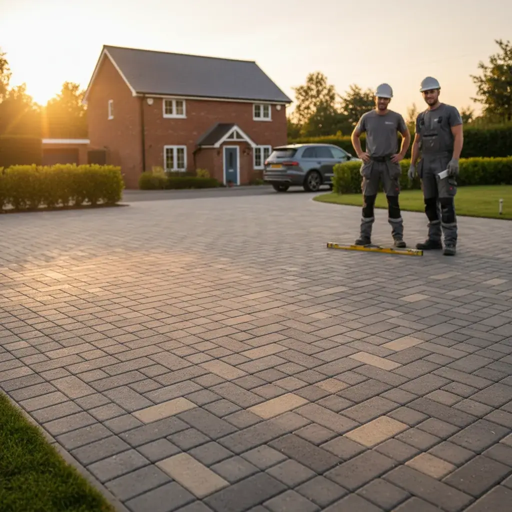 Premium professional photography for 5 Star Home Improvement: block paving quality finish residential UK, professional photography, high resolution, no text, no watermarks. cinematic, ultra detailed, 4k