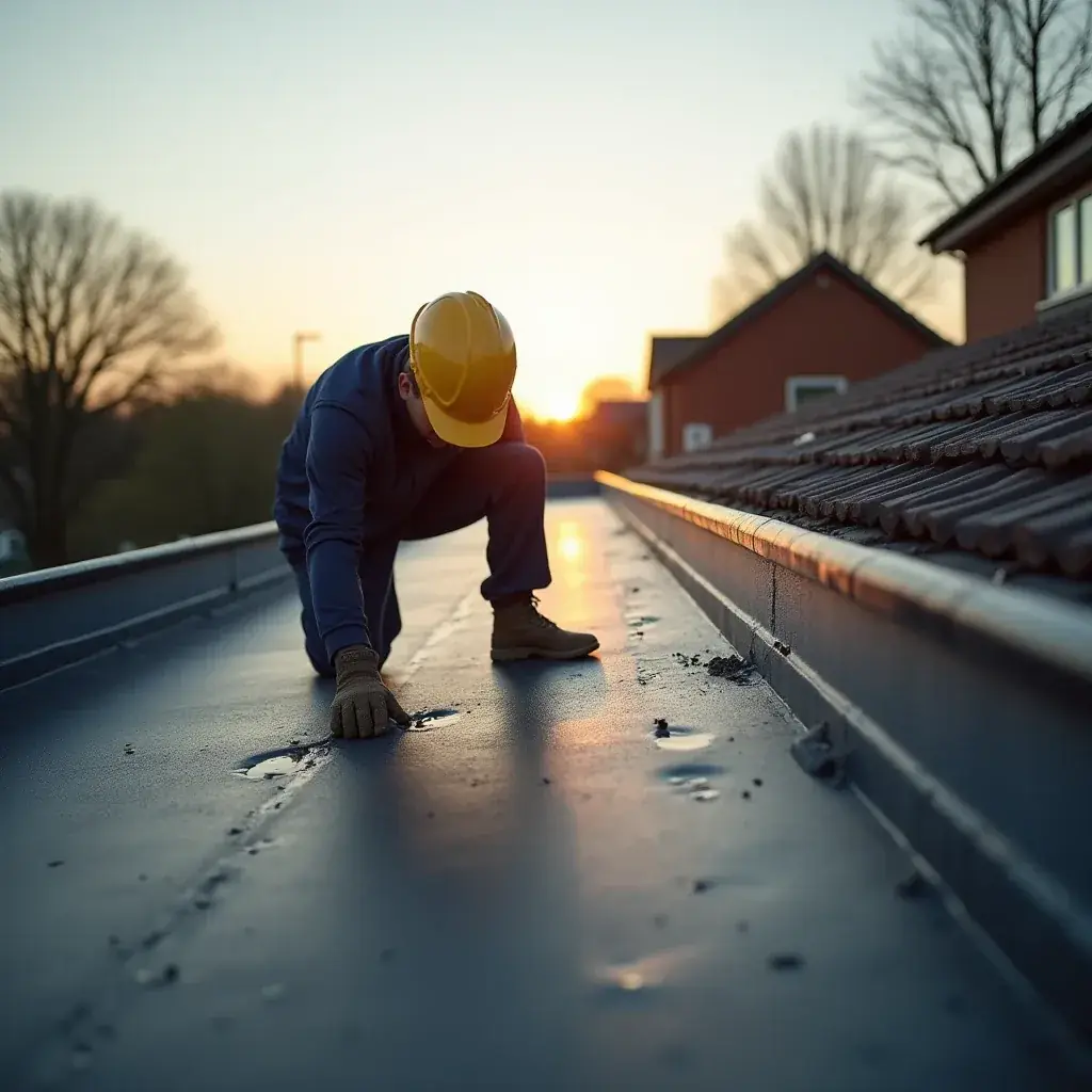 Premium professional photography for 5 Star Home Improvement: flat roofing project completed UK home, professional photography, high resolution, no text, no watermarks. cinematic, ultra detailed, 4k