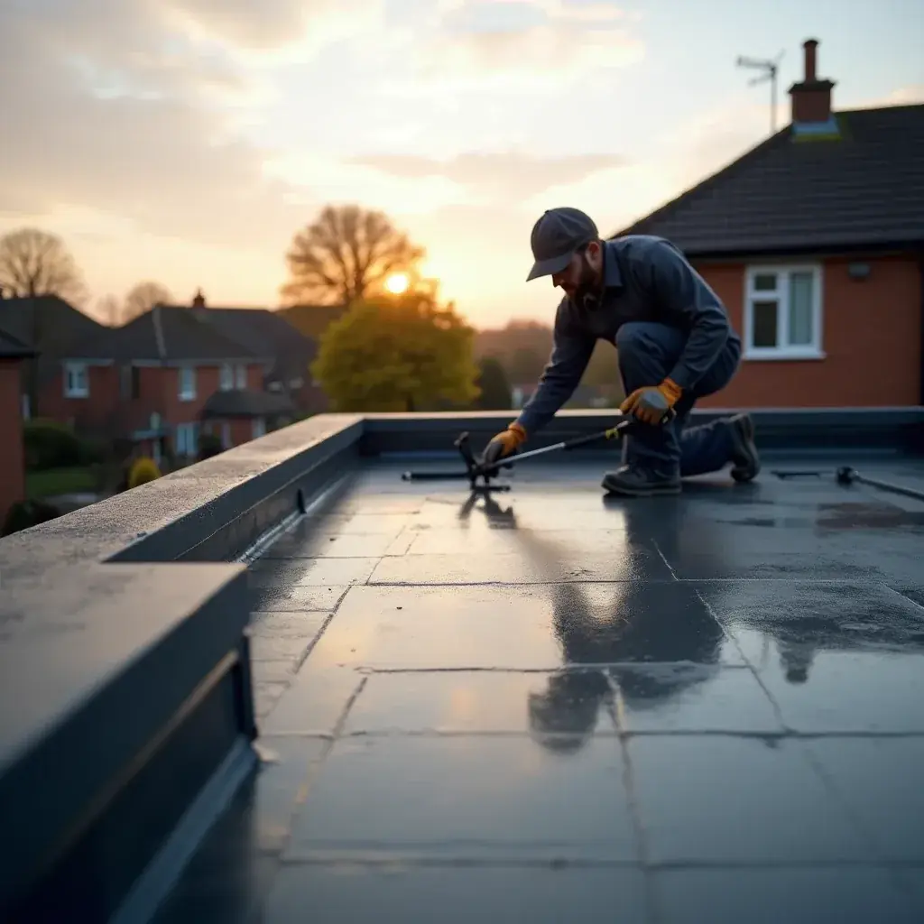 Premium professional photography for 5 Star Home Improvement: flat roofing finished installation UK property, professional photography, high resolution, no text, no watermarks. cinematic, ultra detailed, 4k