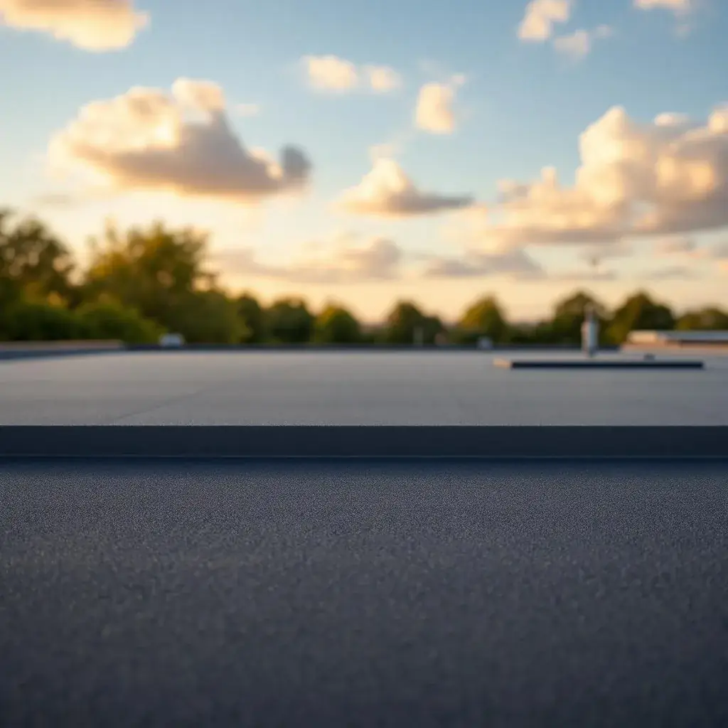 A flat roof in the UK completed looking clean and tidy and realistic