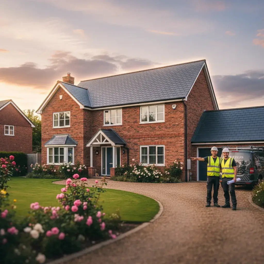 Premium professional photography for 5 Star Home Improvement: roof installation project completed UK home, professional photography, high resolution, no text, no watermarks. cinematic, ultra detailed, 4k